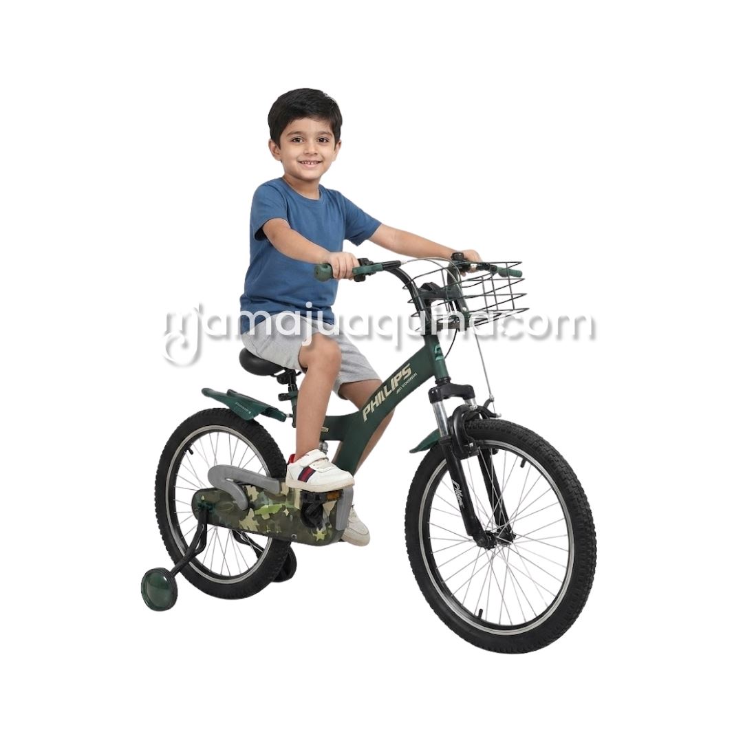 Bicicleta Para Niño Aro 20 «PHILLIPS KING» con Canasta Green